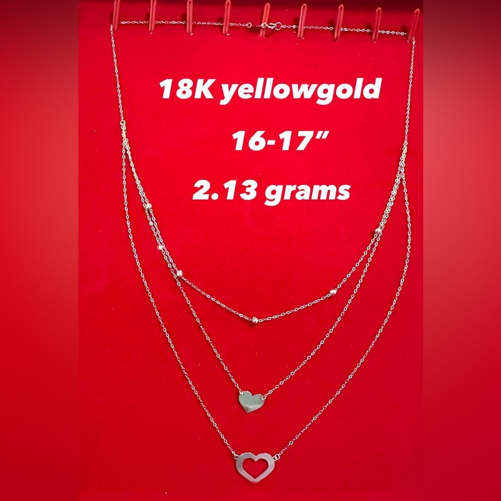 ❌SOLD❌NEW 18K 3 LAYERS NECKLACE